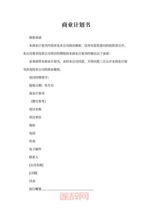 个人项目融资计划书模板：快速打造你的融资方案