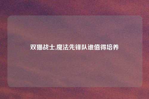 双猫战士,魔法先锋队谁值得培养