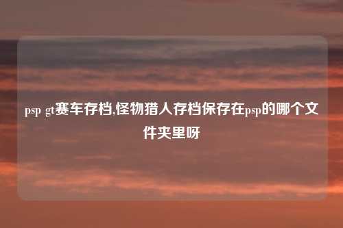 psp gt赛车存档,怪物猎人存档保存在psp的哪个文件夹里呀