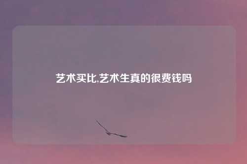 艺术买比,艺术生真的很费钱吗