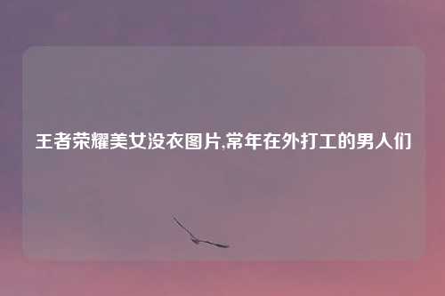 王者荣耀美女没衣图片,常年在外打工的男人们