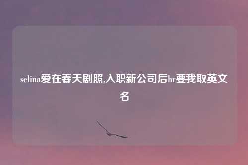 selina爱在春天剧照,入职新公司后hr要我取英文名
