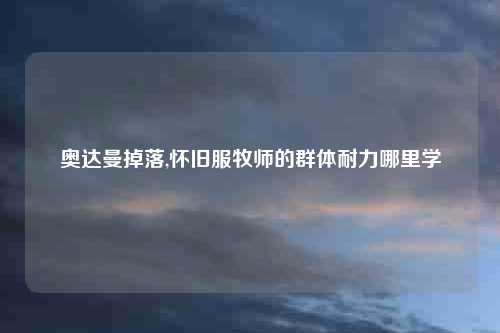 奥达曼掉落,怀旧服牧师的群体耐力哪里学