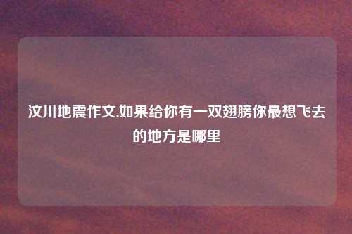 汶川地震作文,如果给你有一双翅膀你最想飞去的地方是哪里