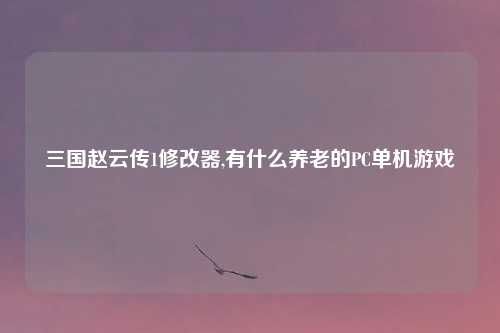 三国赵云传1修改器,有什么养老的PC单机游戏