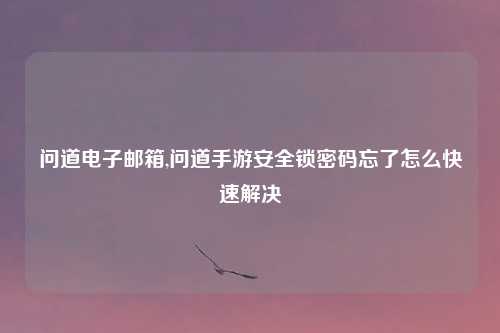 问道电子邮箱,问道手游安全锁密码忘了怎么快速解决