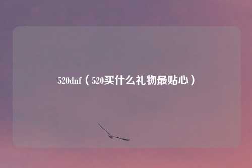 520dnf(520买什么礼物最贴心)