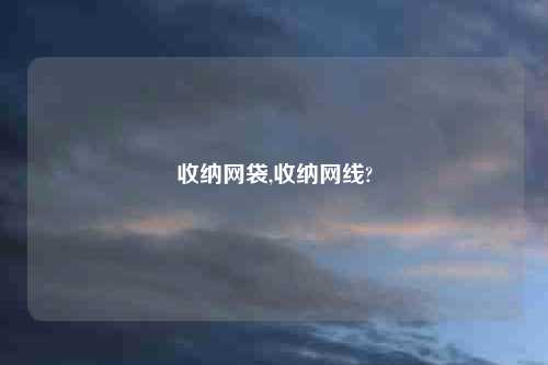 收纳网袋,收纳网线?