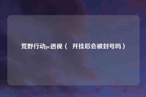 荒野行动pc透视（  开挂后会被封号吗）