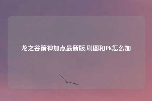 龙之谷箭神加点最新版,刷图和PK怎么加