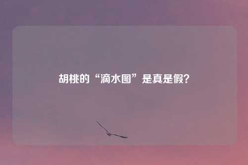 胡桃的“滴水图”是真是假？