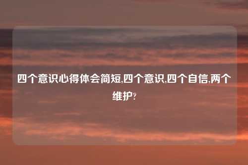 四个意识心得体会简短,四个意识,四个自信,两个维护?