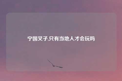 宁国叉子,只有当地人才会玩吗