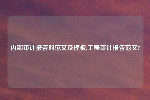 内部审计报告的范文及模板,工程审计报告范文?