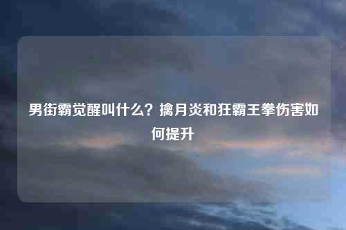 男街霸觉醒叫什么？擒月炎和狂霸王拳伤害如何提升