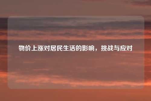 物价上涨对居民生活的影响，挑战与应对