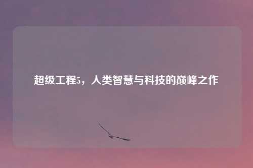 超级工程5，人类智慧与科技的巅峰之作