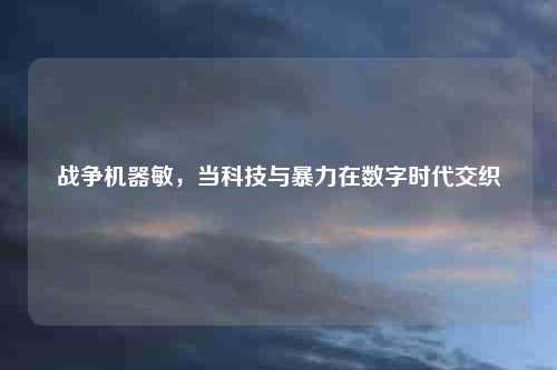 战争机器敏，当科技与暴力在数字时代交织